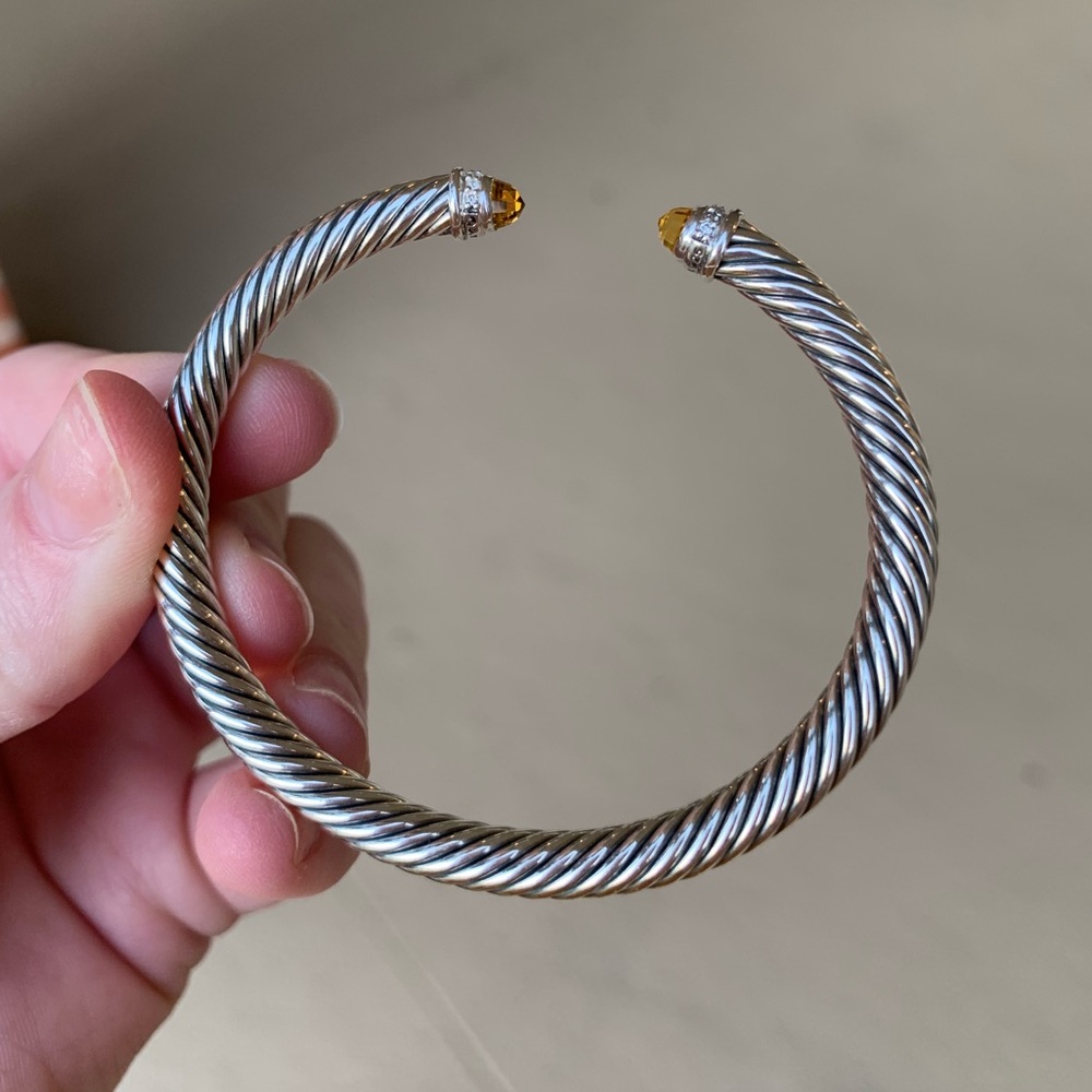 ❤️SOLD❤️David Yurman 5mm Diamond Citrine Cuff